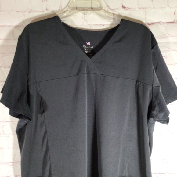 Willow Brook Gray Scrub Top - Size 2X - Picture 2 of 5